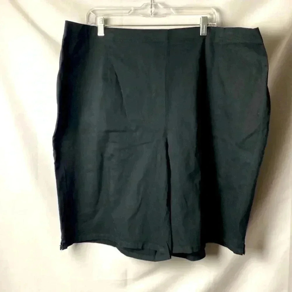 d &CO WO SIZE 3X BLACK PULL ON SHORTS‎ COTTON SPANDEX BLEND GOOD CLEAN CONDITION